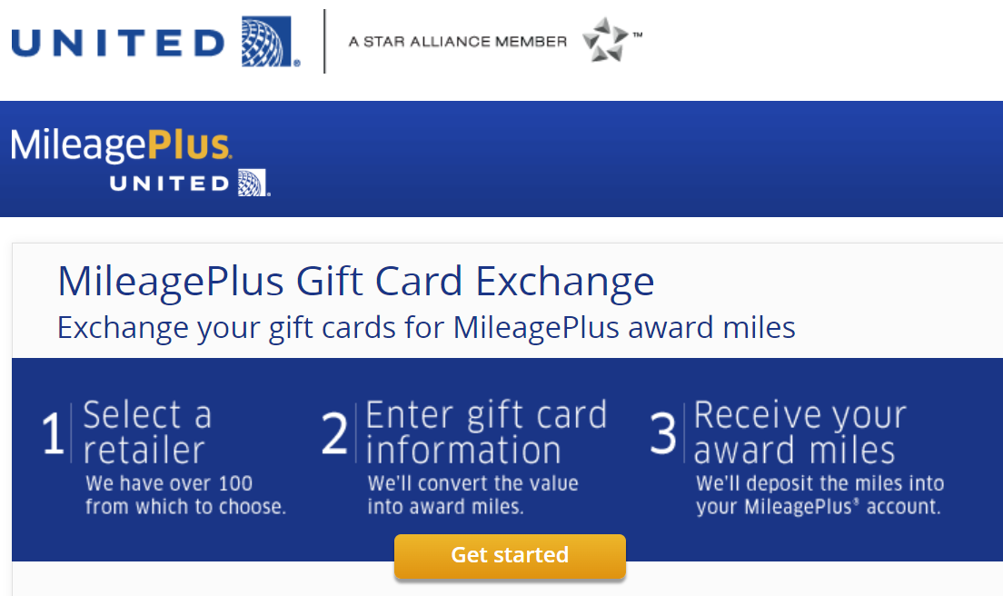 You are currently viewing Exchange your unwanted gift cards for United miles