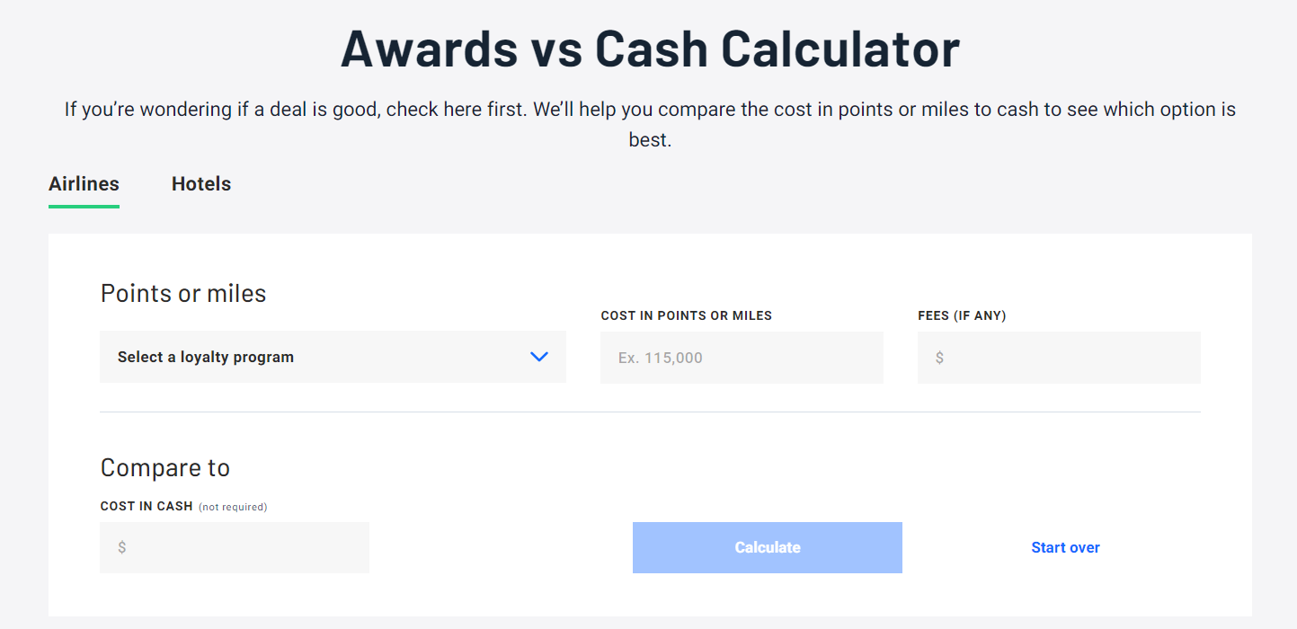 You are currently viewing How (and why) to calculate award redemption values