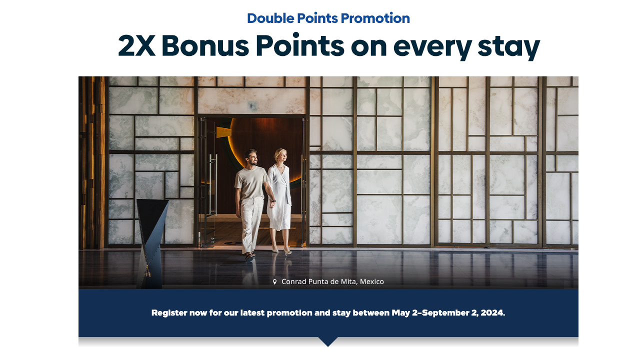 Read more about the article Hilton Honors promo: Earn double points on every stay this summer